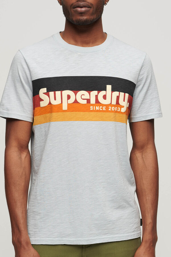 Springfield Striped T-shirt with Cali logo svijetloplava