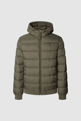 Pepe Jeans Casaco Puffer com Capuz verde