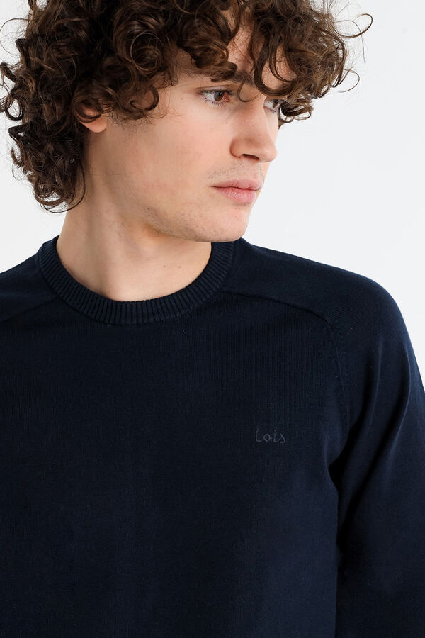 Lois Jersey Cuello Caja azul