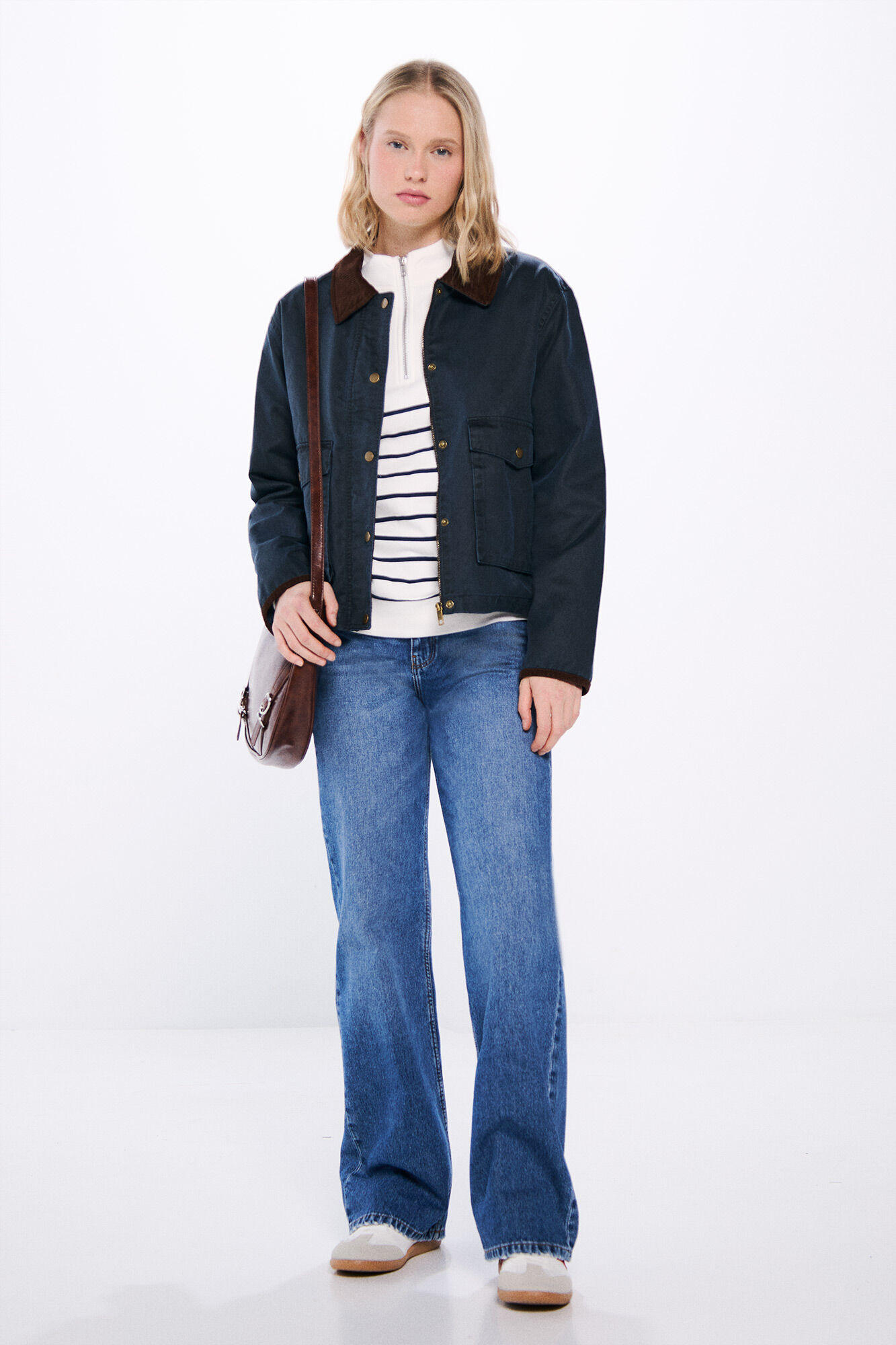 Bermudas Mujer Parka Springfield Estilo Chambray Con Capucha