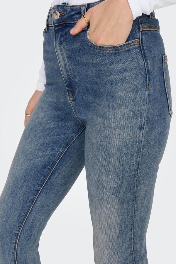 Springfield Jeans flare cintura alta azul medio