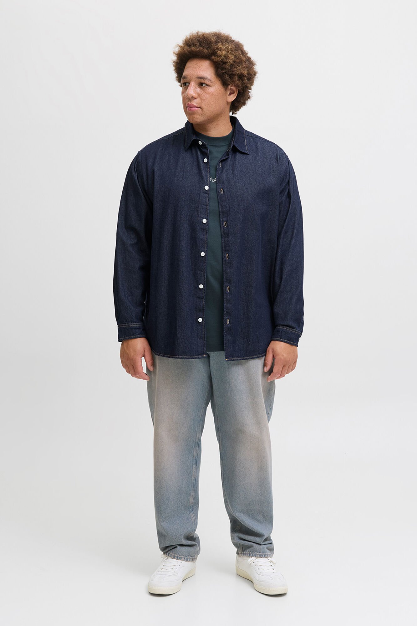 Jack & Jones PLUS Camisa regular fit denim PLUS