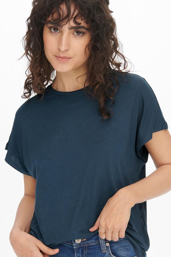 Springfield Camiseta cuello redondo azul medio