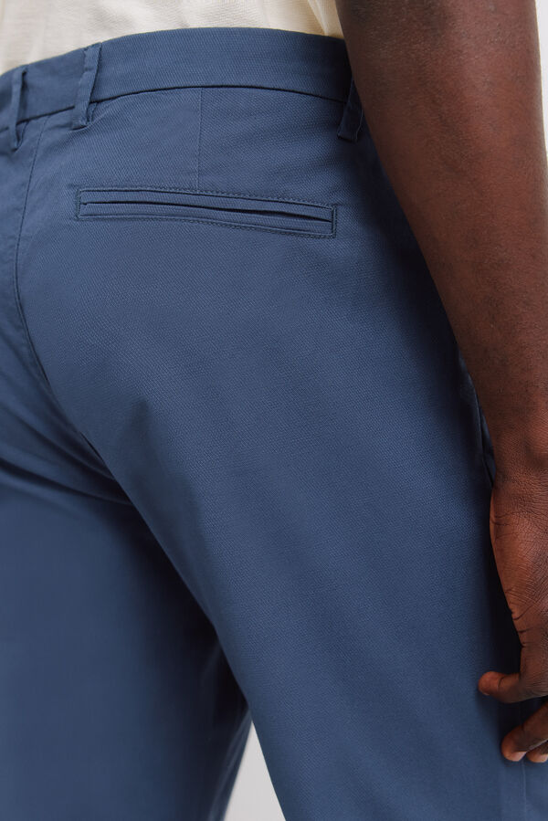 Springfield Comfort structure slim fit chinos blue