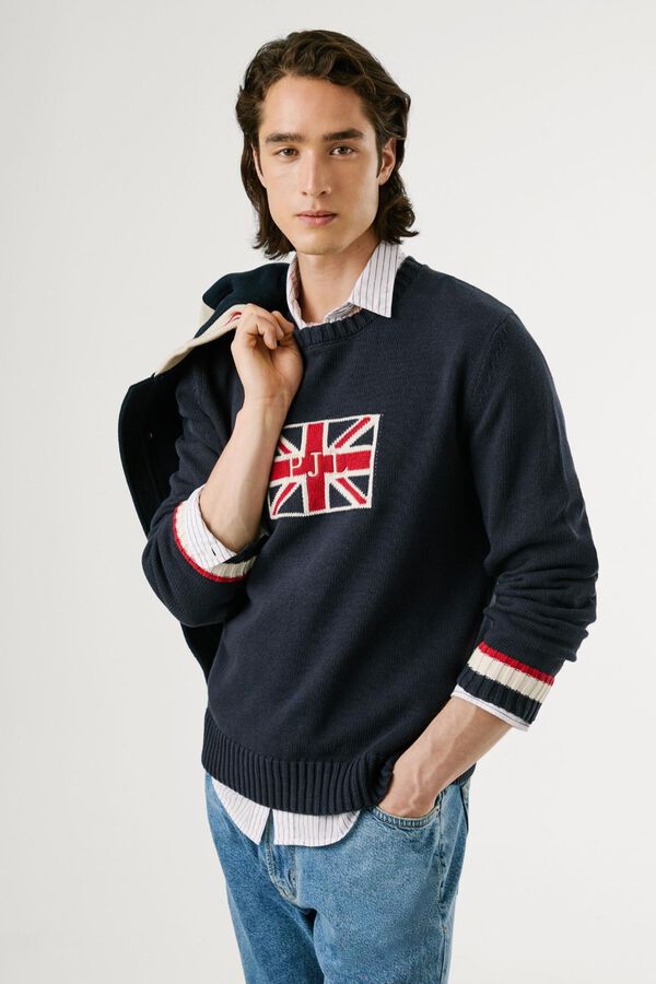 Pepe Jeans Union Jack Regular Fit Jersey blue