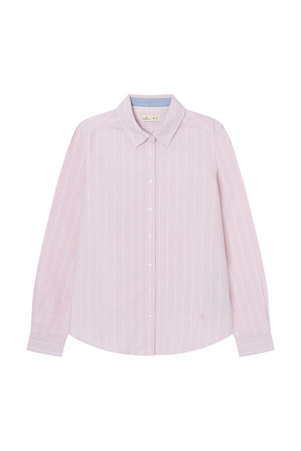 Springfield Camisa Oxford semientallada rosa