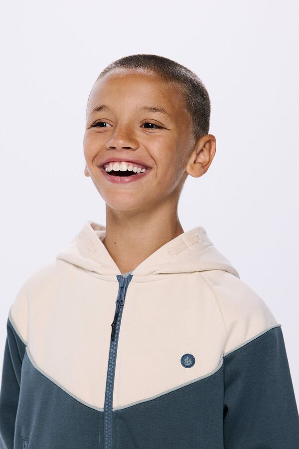 Springfield Open color block sweatshirt for boys   acqua