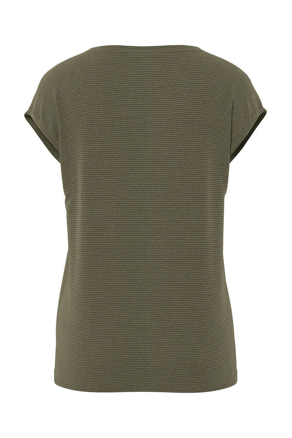 Pieces Lurex V T-shirt green