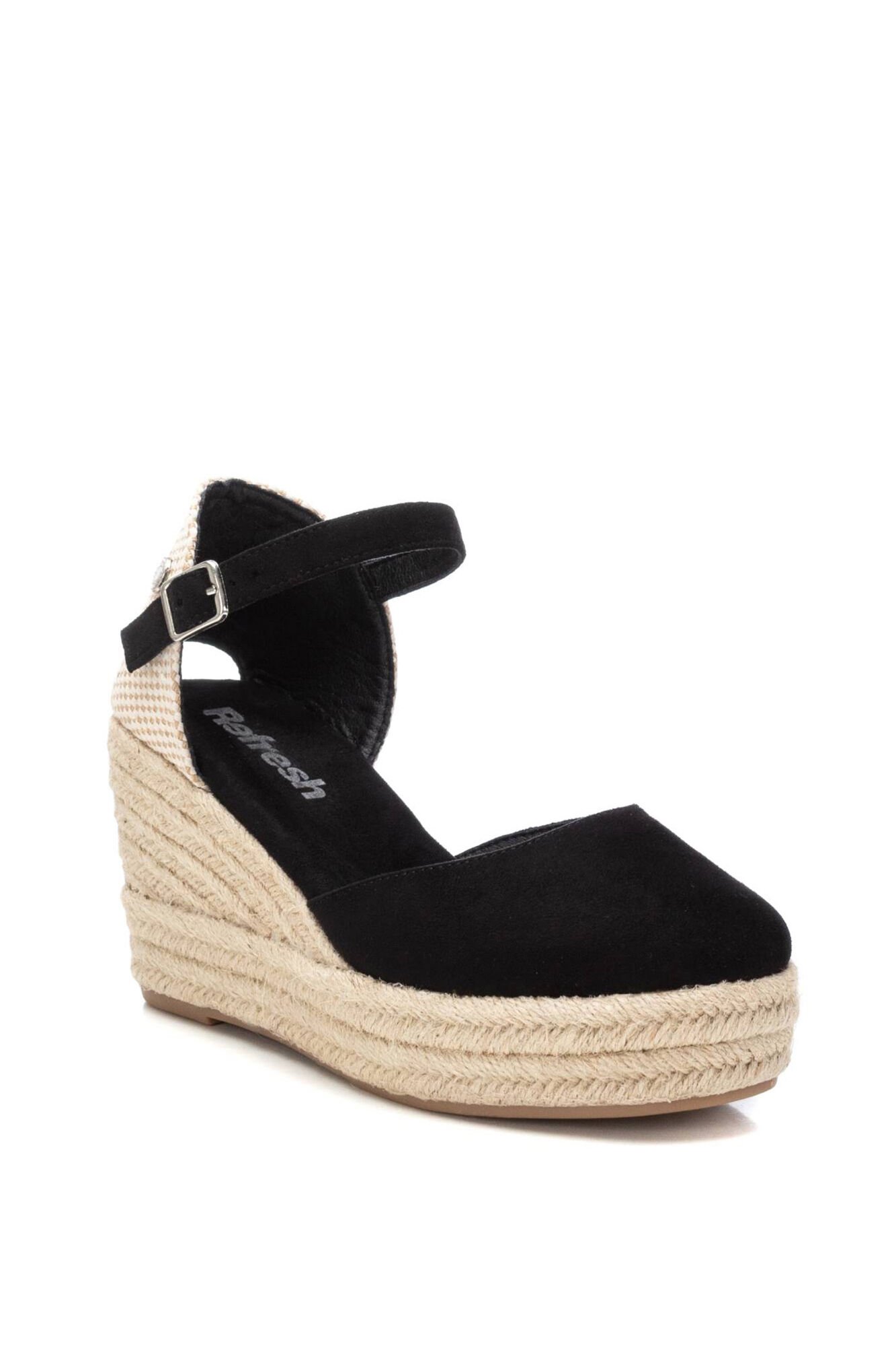 Refresh alpargatas de camur&ccedil;a com salto plataforma