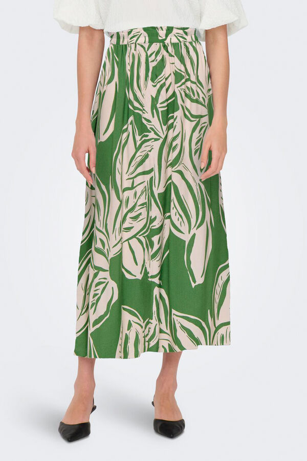 Springfield High waist midi skirt green