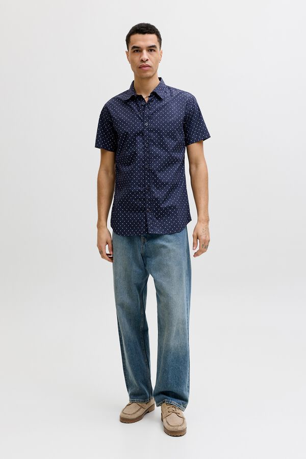 Jack & Jones Camisa slim fit estampada azul