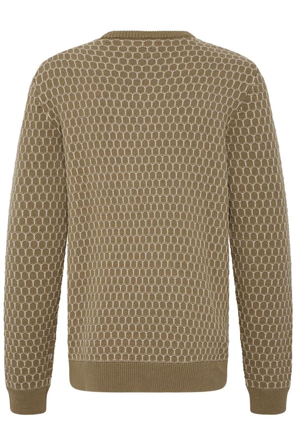 Blend Camisola de malha gola redonda camel