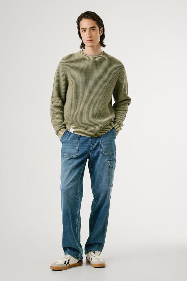 Pepe Jeans Su&eacute;ter de gola redonda com ajuste regular verde