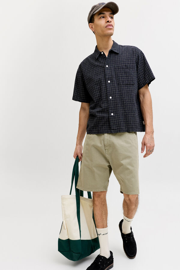 Jack & Jones Loose cotton Bermuda shorts nude