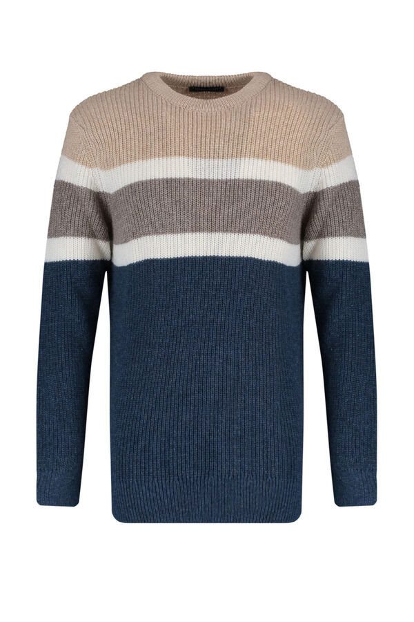 Trendyol Suéter Ajustado Con Cuello Redondo Y Bloque Sudadera