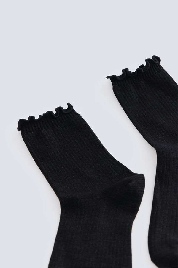 Springfield Lurex long socks black