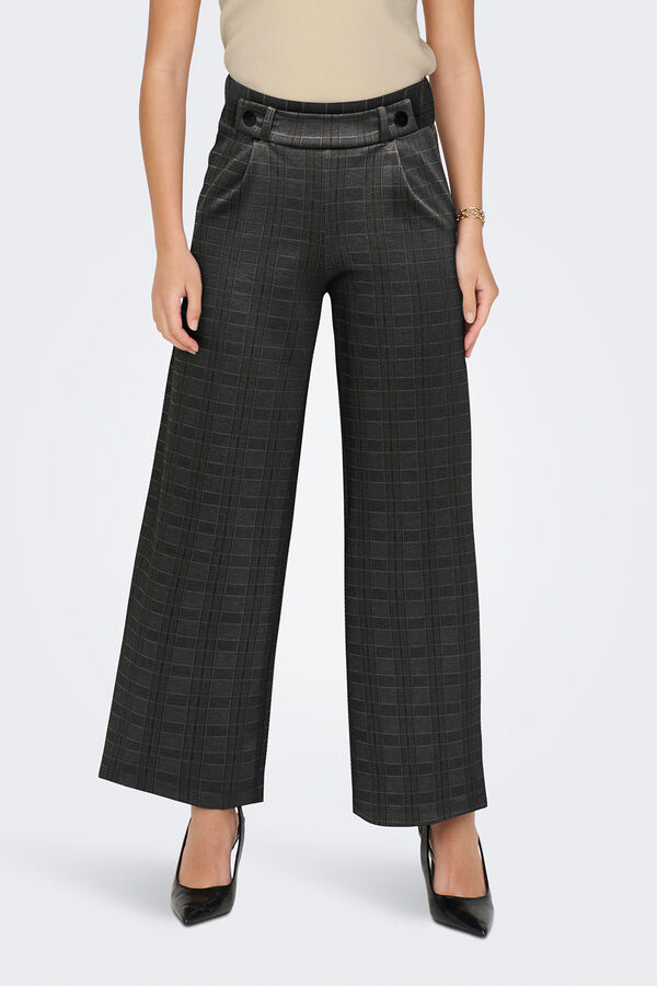 JDY Wide-leg long trouser grey