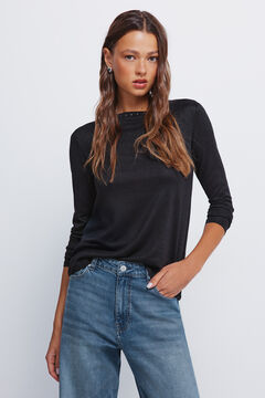 Springfield Studded neck T-shirt