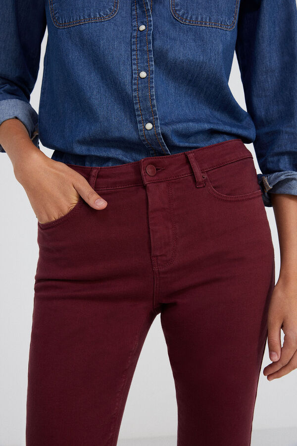 Springfield Jeans Slim Farbe nachhaltiger Waschvorgang rot