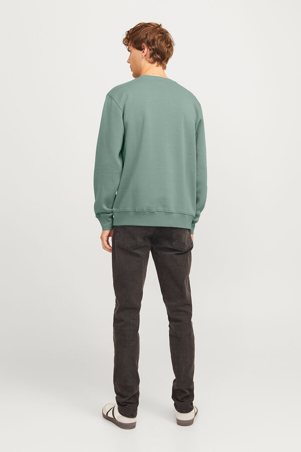 JJ REBEL Relaxed fit lightweight sweatshirt green