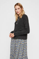 Pieces Essential knit jumper grey