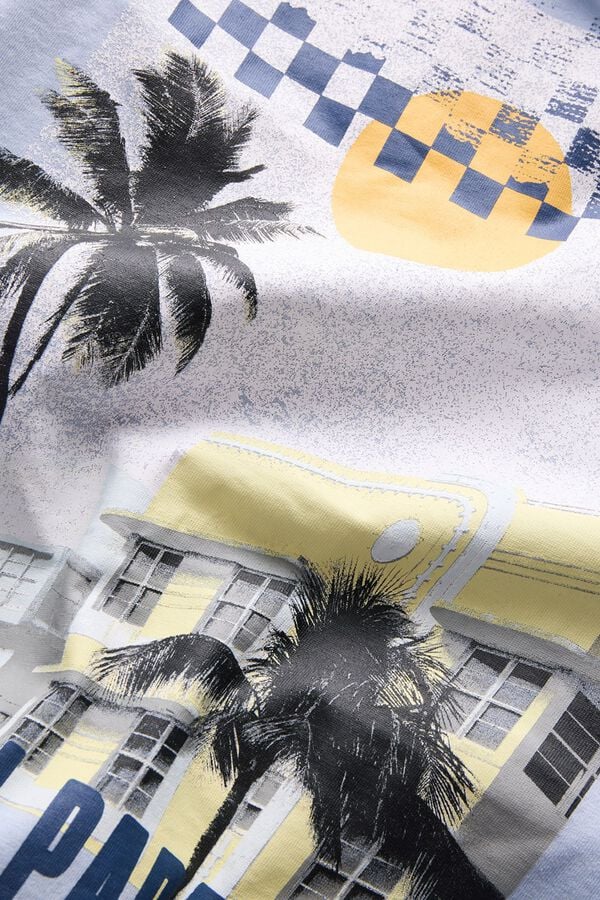 JJ REBEL Printed vest top blue