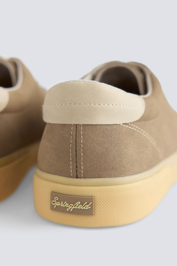 Springfield Soft faux leather iconic sneaker grey