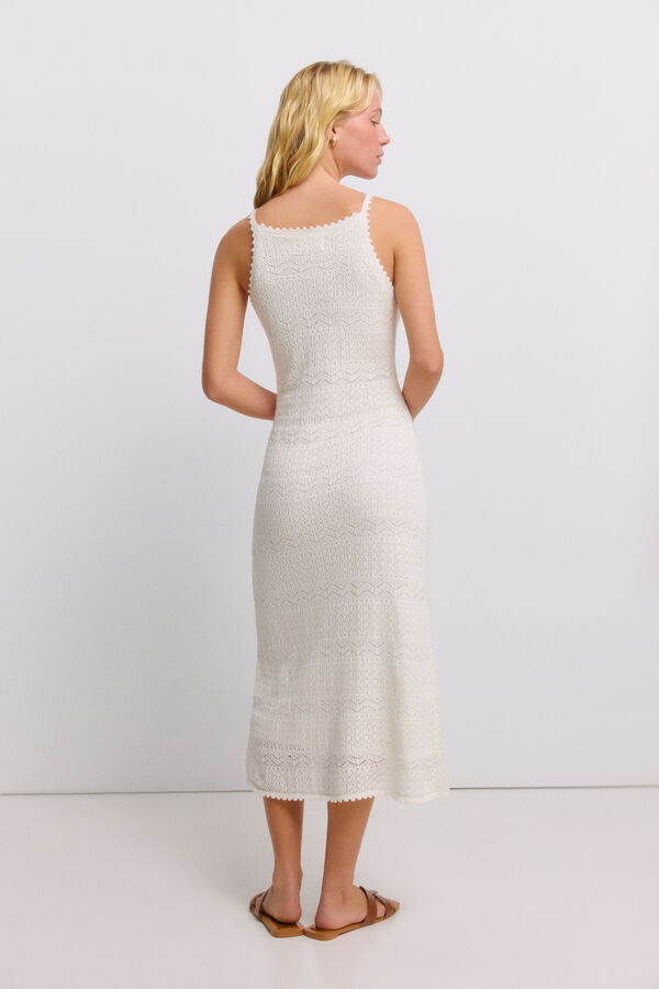 Springfield Rochie midi tricotată alb