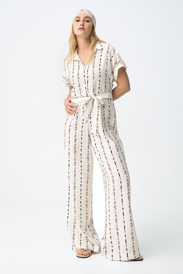 Tiffosi Short-sleeved jumpsuit brown