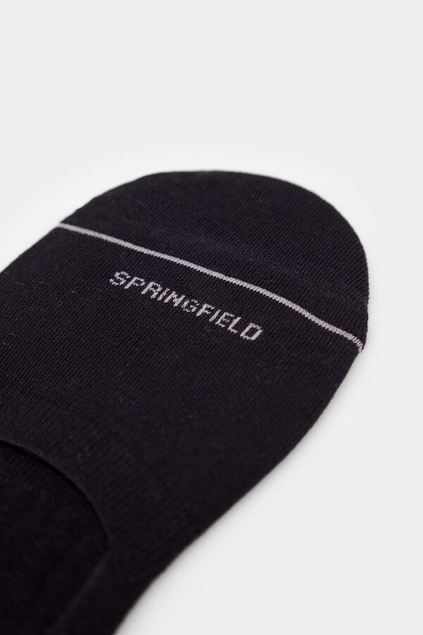 Springfield Conjunto de 2 meias invisíveis básicas preto