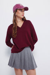 Springfield neckline polo shirt with cut jersey-knit red