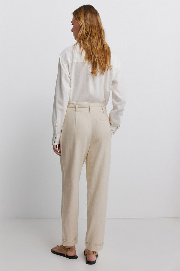 Springfield Linen trousers nude