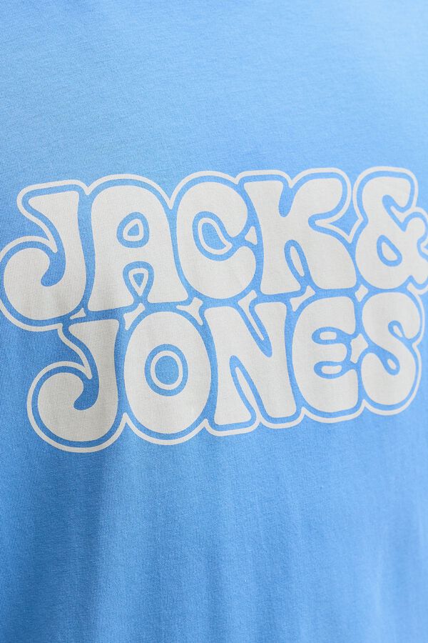 Jack & Jones T-shirt com estampado na frente azul