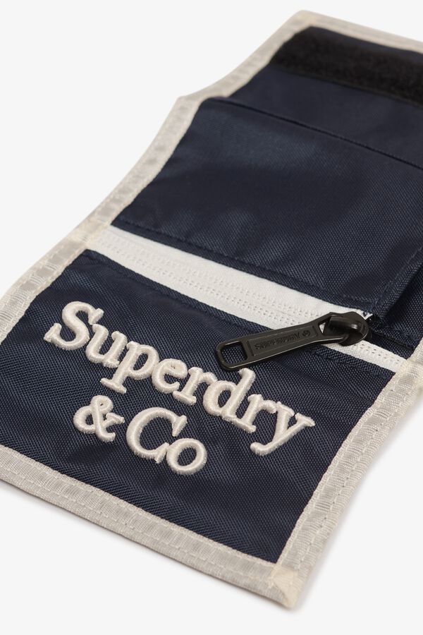 Superdry Velcro wallet purse blue