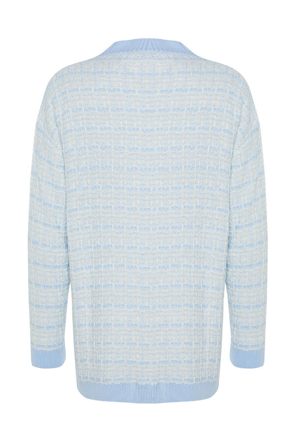 Trendyol Cardigan with buttons and V-neck blue