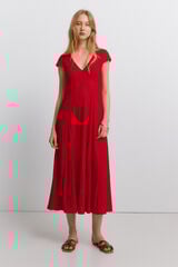 Springfield Lace print dress red