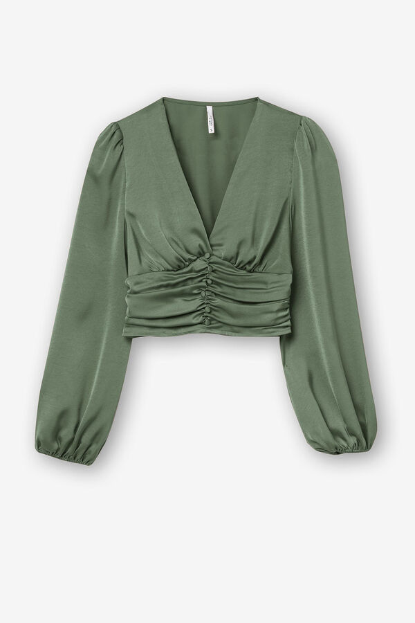 Springfield Satin-finish blouse green