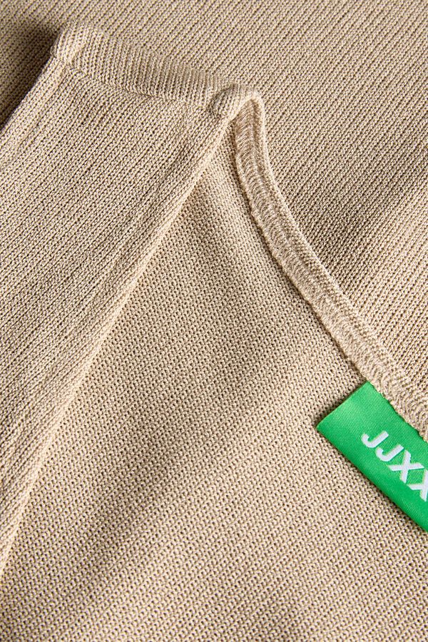 Jack & Jones Jacquard knit long gilet brown
