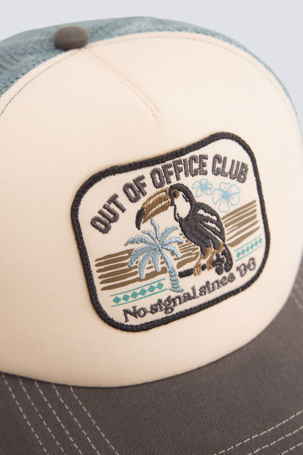 Springfield Bonnet trucker &agrave; visi&egrave;re contrastante gris