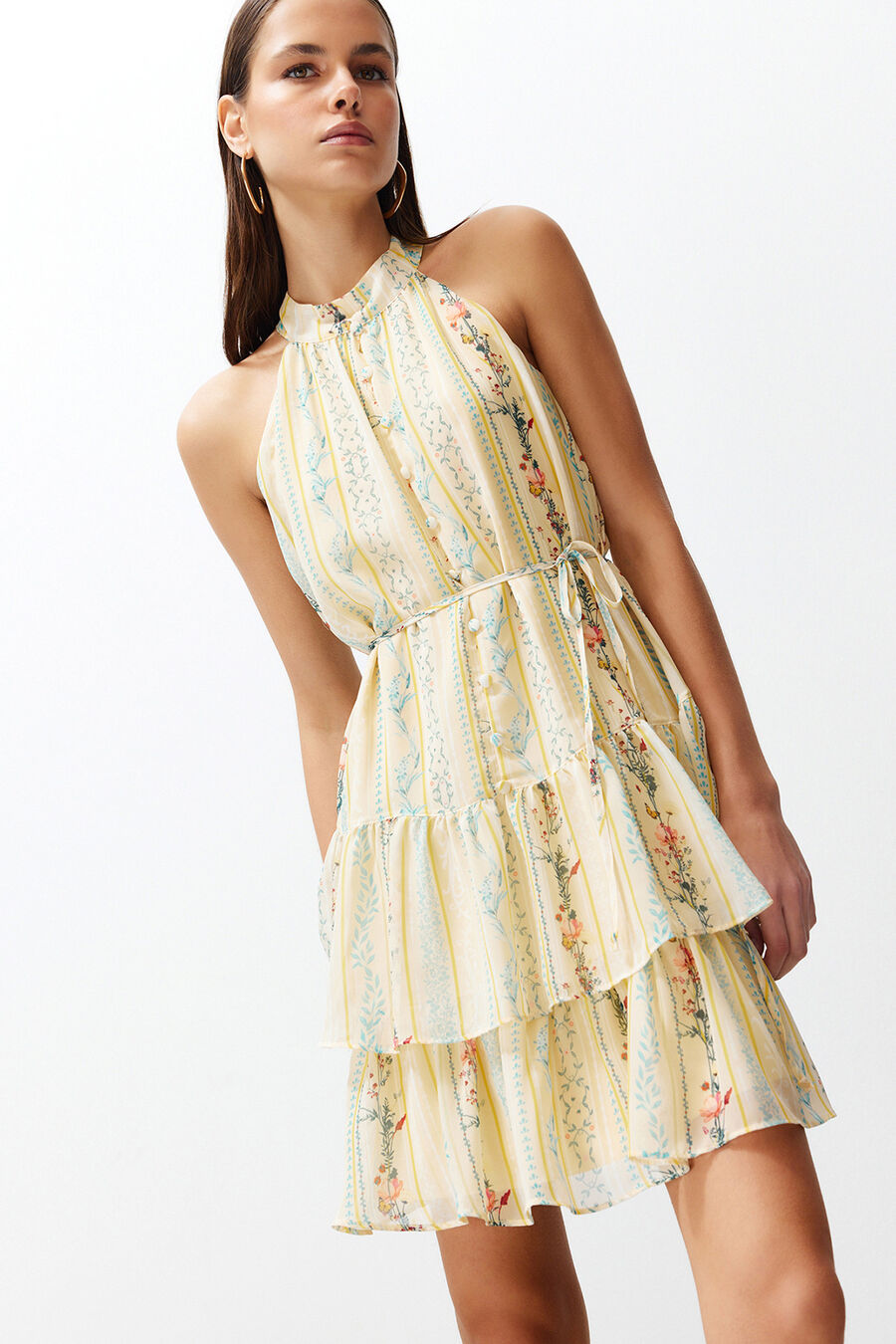 Vestido estampado lazo