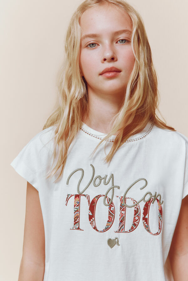 Springfield Kids Majica "Voy con todo" Bež