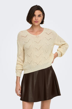 JDY Pullover mit V-Ausschnitt und Lurex