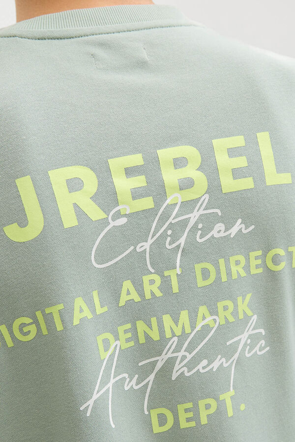 JJ REBEL Sudadera holgada backprint turquesa