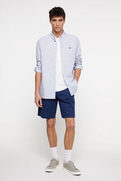 Springfield Coloured comfort fit Bermuda shorts blue