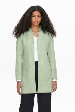 Springfield 3/4-length faux suede jacket green