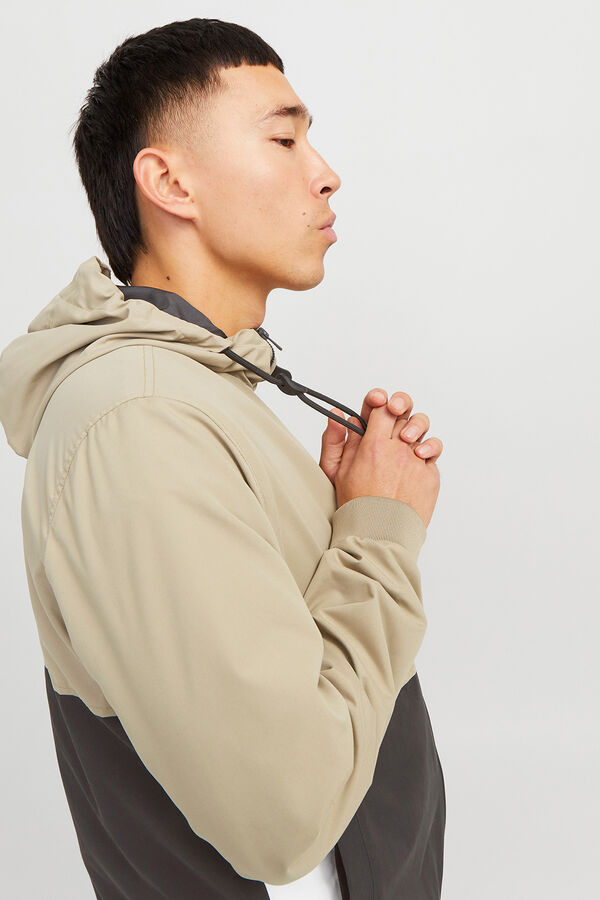 Jack & Jones bomber jacket with hood grey