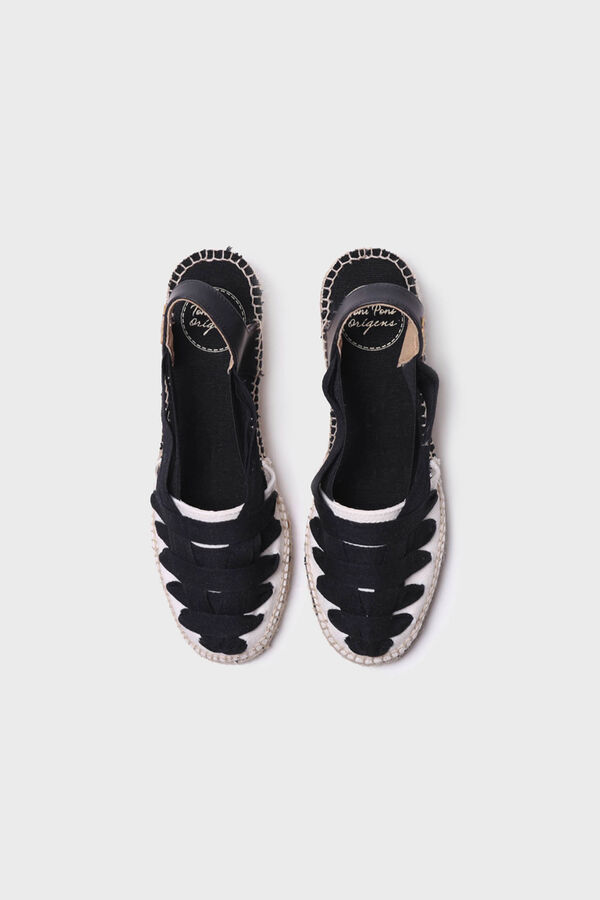 Toni Pons Wedge espadrille with ties black