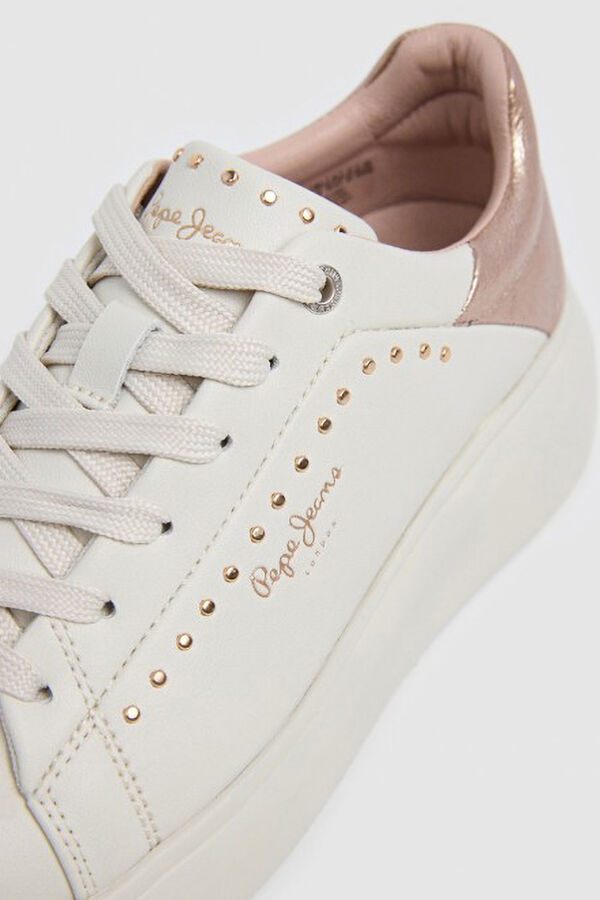 Pepe Jeans T&ecirc;nis com tachas cru