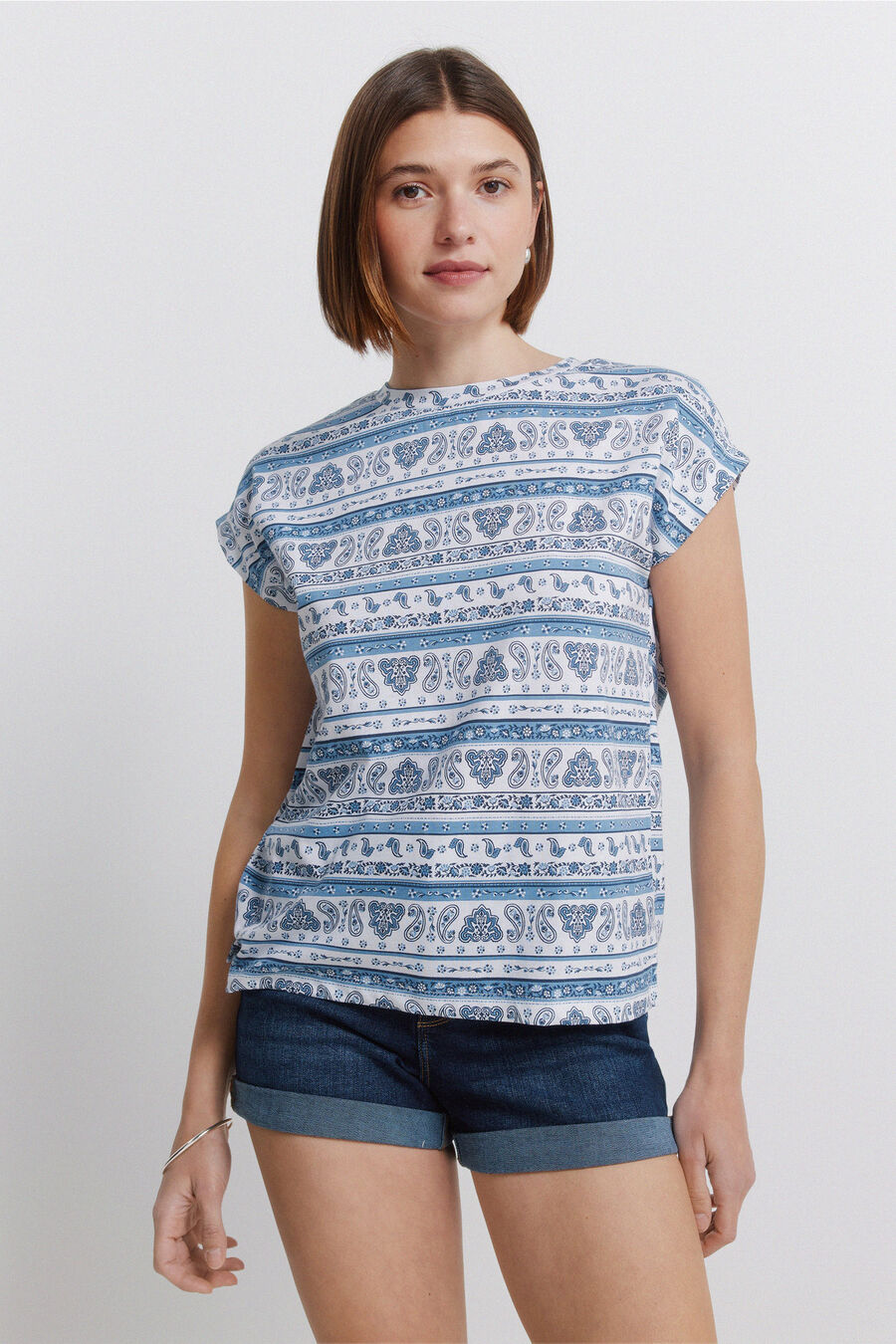 Camiseta manga corta estampada