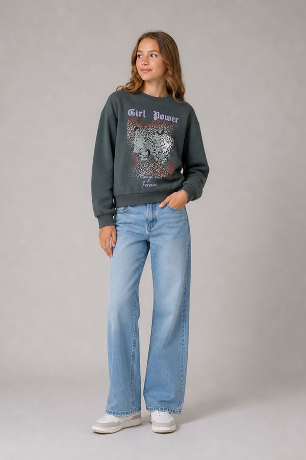 Name It Leopard sweatshirt grey